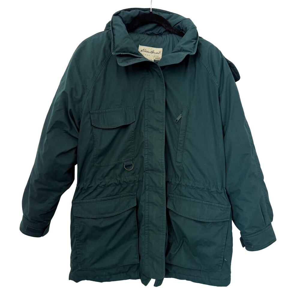 Eddie Bauer Green Snowline Goose Down Puffer Jacket Medium Gorpcore Vintage 90s